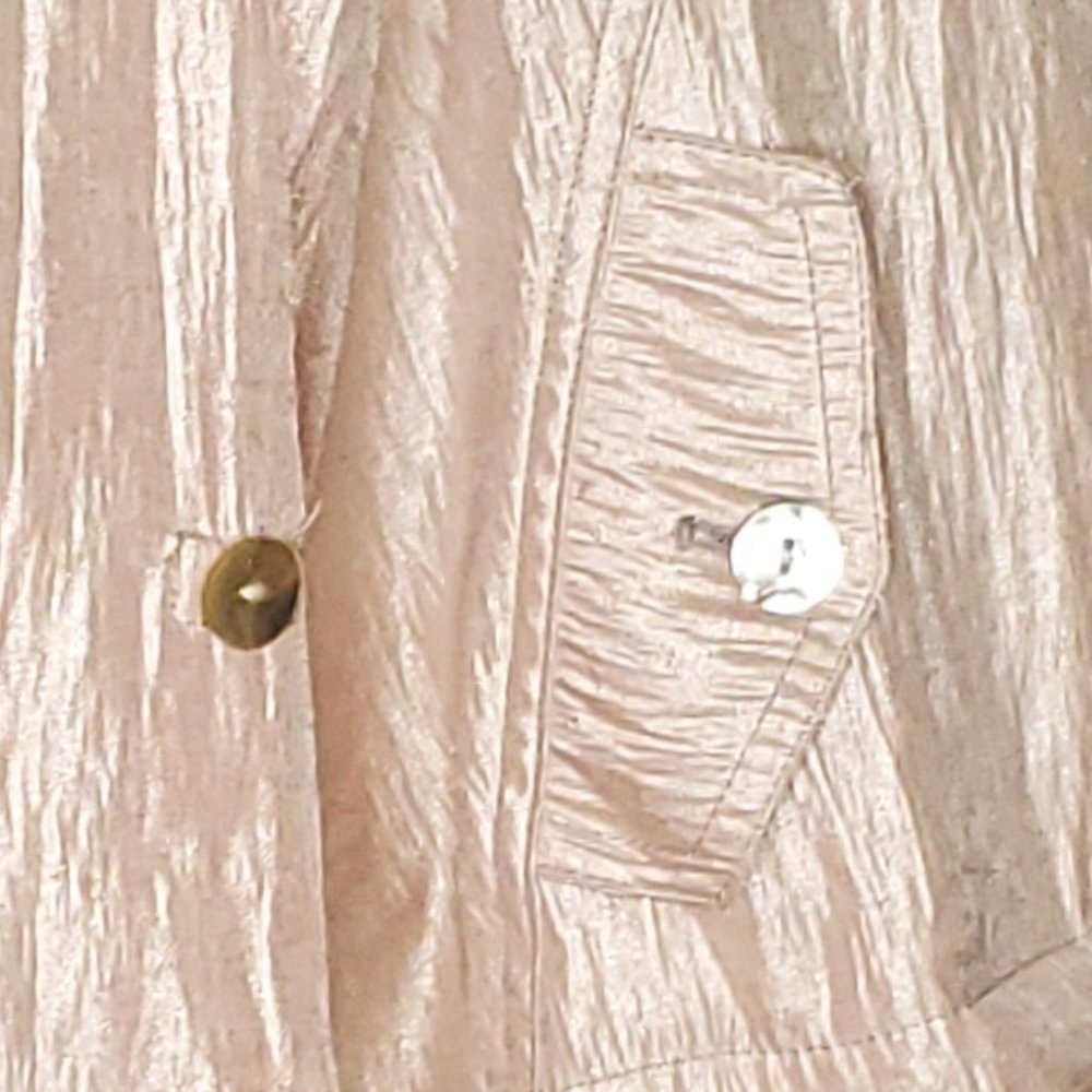 Ruby Rd. Button Down Jacket Shiny Metallic - Picture 3 of 9